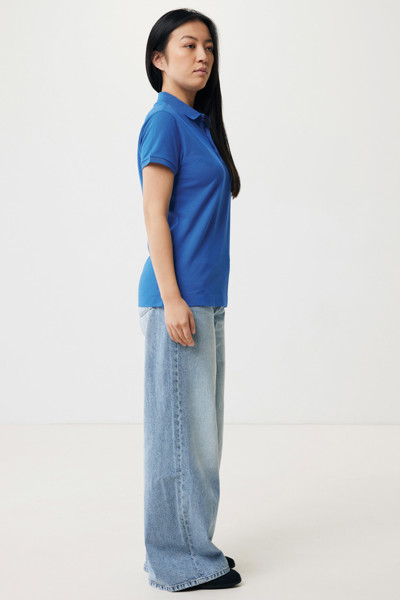 Polo en coton recyclé IQONIQ Yosemite Femme - Bleu Royal / L