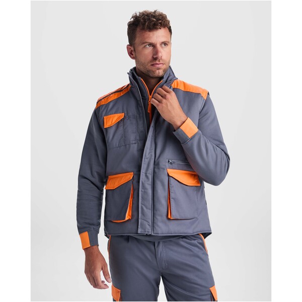 Armada multi-pocket workwear vest - Lead / Black / L