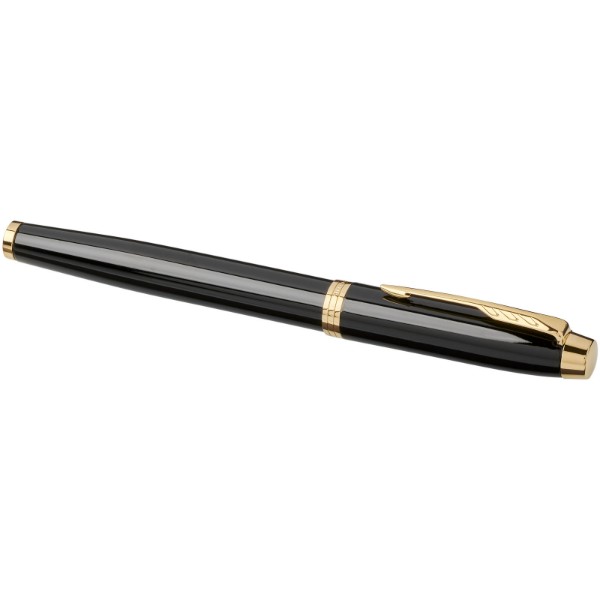 Caneta rollerball "IM" - Preto liso / Dourado