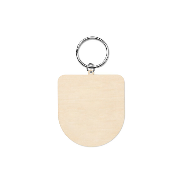 Custom shape wooden NFC keyring - 50mm / M1 ring / Tissue paper wrapping / Read-only