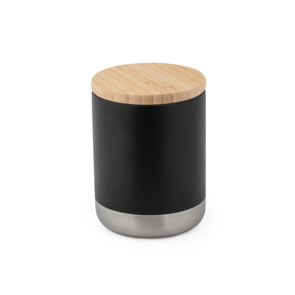 NORRE TUMBLER. Double wall stainless steel (36% recycled) vacuum cup 370 mL - Black