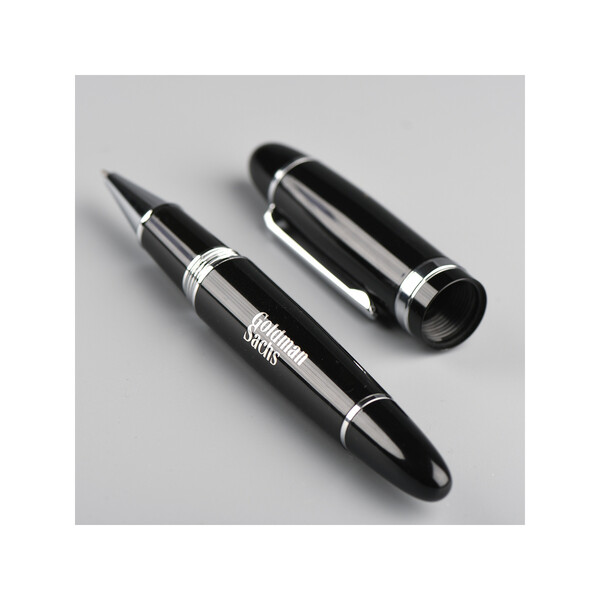 THE BIG PEN - BND180 - Stylo à bille roulante en acier inoxydable recyclé