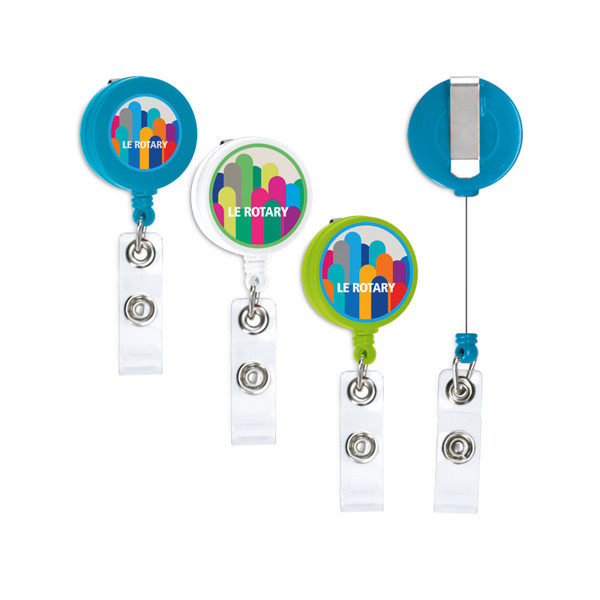 BADGE : PORTE BADGE EXTENSIBLE - Blanc