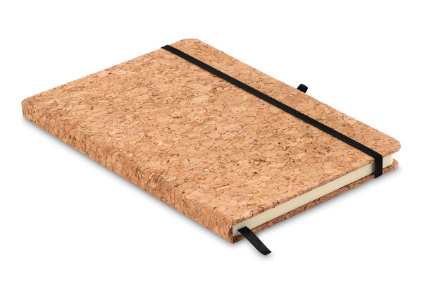 A5 cork notebook 96 lined Suber - Black