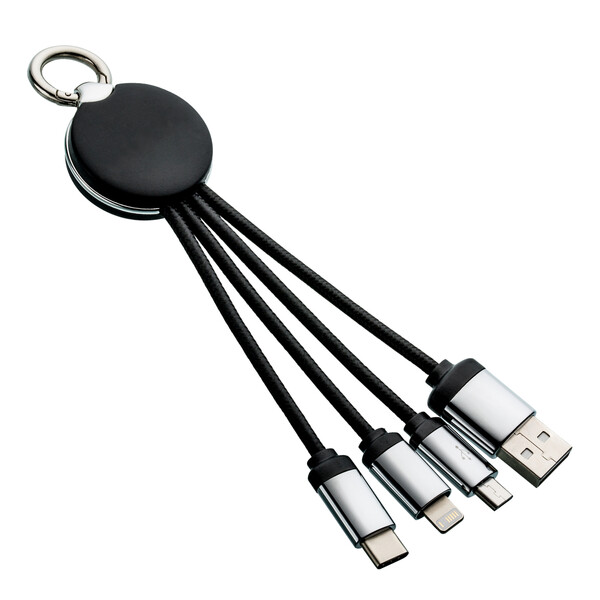 Câble de Charge 3 en 1 avec Lumière PUHALANI - noir / bleu