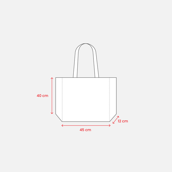 80 G/ M2 R-Pet Heat-Sealed Shopping Bag With Gusset - White