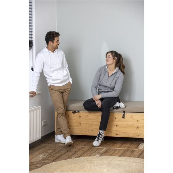 Sweat à capuche zippé Theron pour homme - Blanc / 4XL