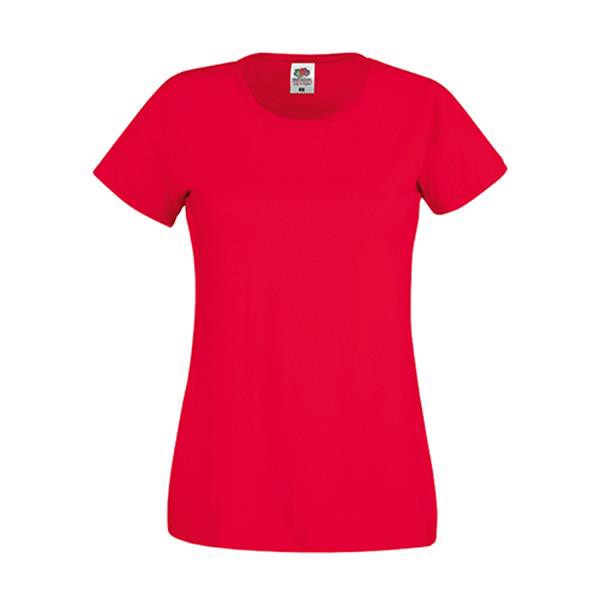 T-Shirt Original T Ladies 145G - 100% Algodão - Vermelho / XL