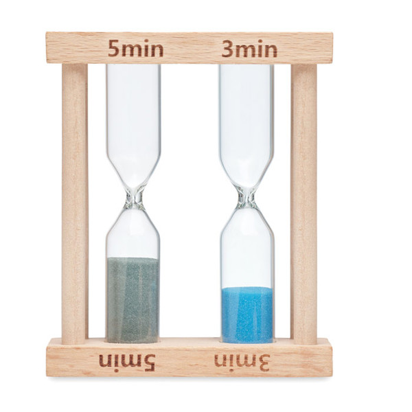 MB - Set of 2 wooden sand timers Bi