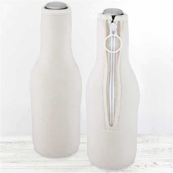 Manchon Fris en néoprène recyclé pour bouteille - Blanc