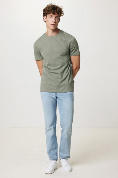 T-shirt en coton recyclé non teinté Iqoniq Manuel - Heather Green / XS