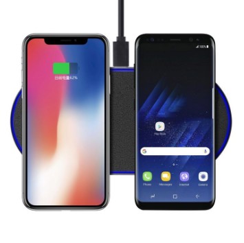 Double Wireless Fast Charger - WHITE