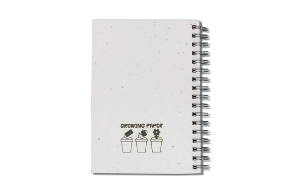 Seed paper spiral notebook - White