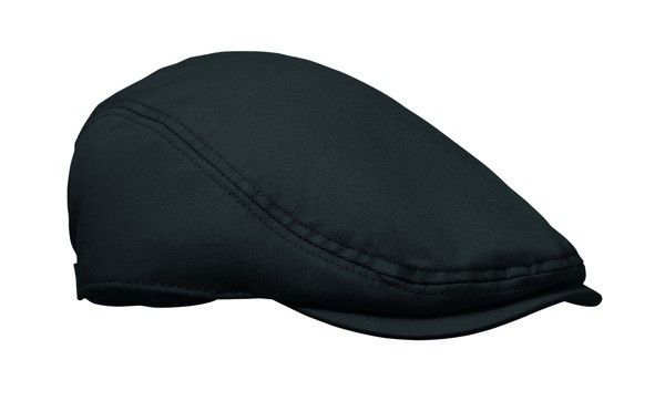 Newsboy flat cap 235 gr/m² Flat Peak - Black