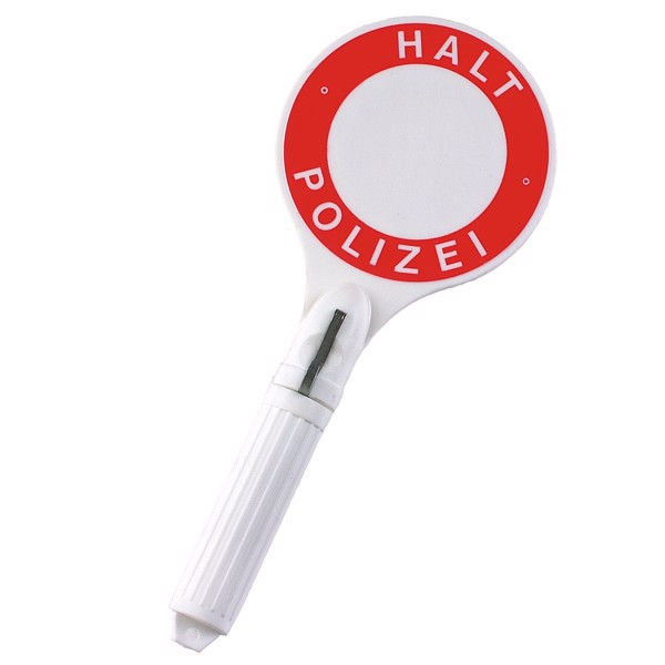 Kapselheber "Polizeikelle" - Weiß