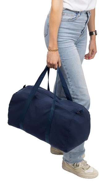 Gerecyclede polycotton (330 gsm) dufflebag Tian - beige