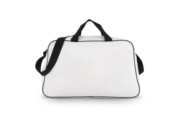 Sac de sport et de voyage en R-PET 600D, 48 x 25 x 28 cm, 30 litres - Blanc / Noir