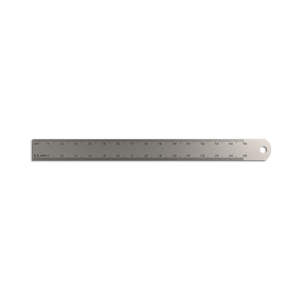 170x15MM STAINLESS STEEL RULER WITH SUSPENSION HOLE