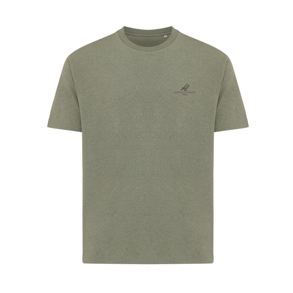 T-shirt coupe boxy en coton recyclé IQONIQ Teide - Heather Green / L