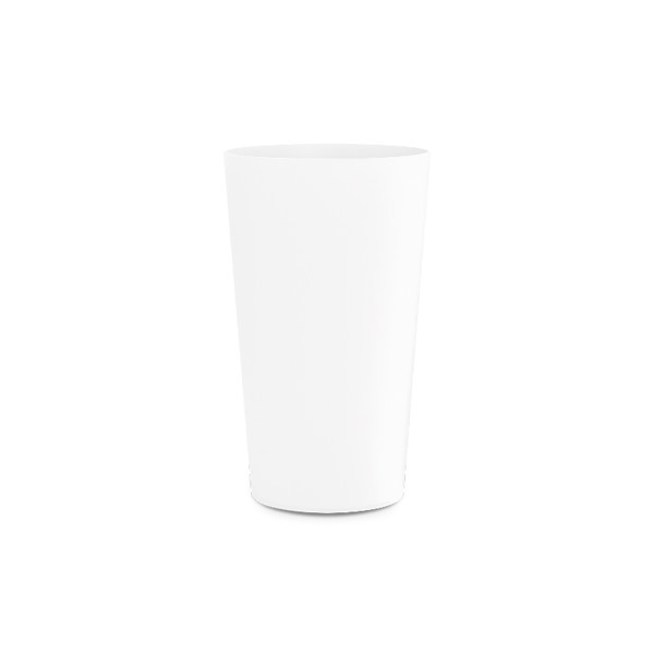 GOBELET PLASTIQUE REUTILISABLE 60 cl RAS BORD - Blanc opaque