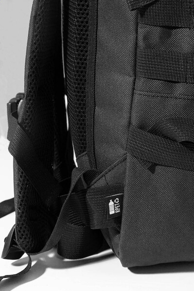 Rpet Outdoor Backpack Tactbak - Black