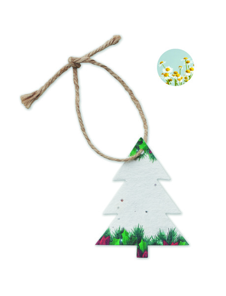 Treeseed Xmas ornament, wildflower seed paper