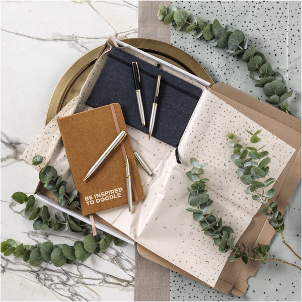 Carnet de notes A5 en cuir Atlana - Noir