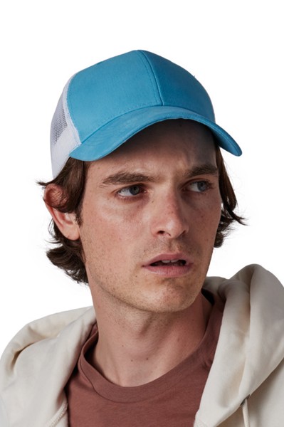 Trucker Cap - 6 Panels - White / White