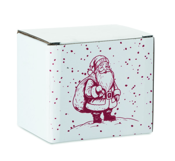 Mug de Noël en céramique 300ml Festimug - Blanc / Rouge