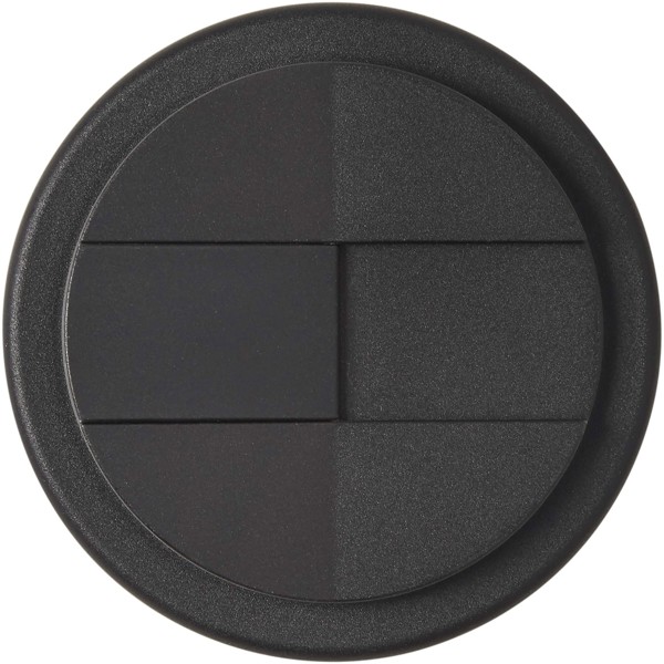 Tazza Americano® Eco da 350 ml in materiale riciclato e con coperchio ermetico - Nero / Nero