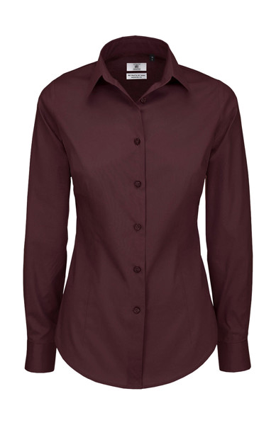 Black TieLSL / Women Poplin Shirt - White / 3XL