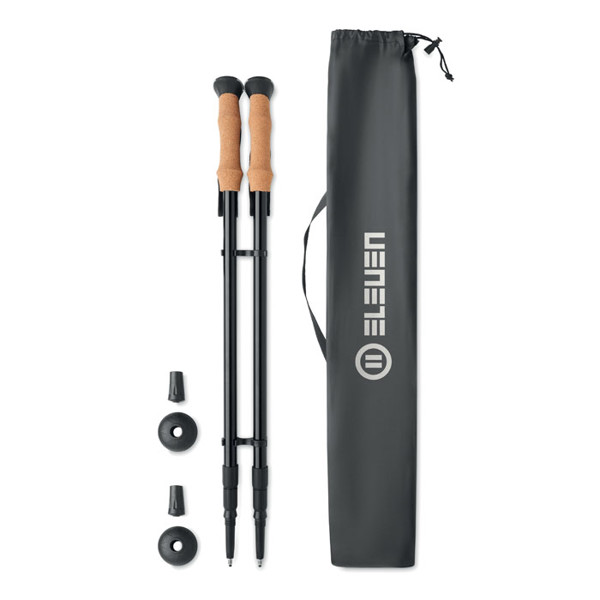 Nole nordic walking poles aluminium, adjustable 135cm