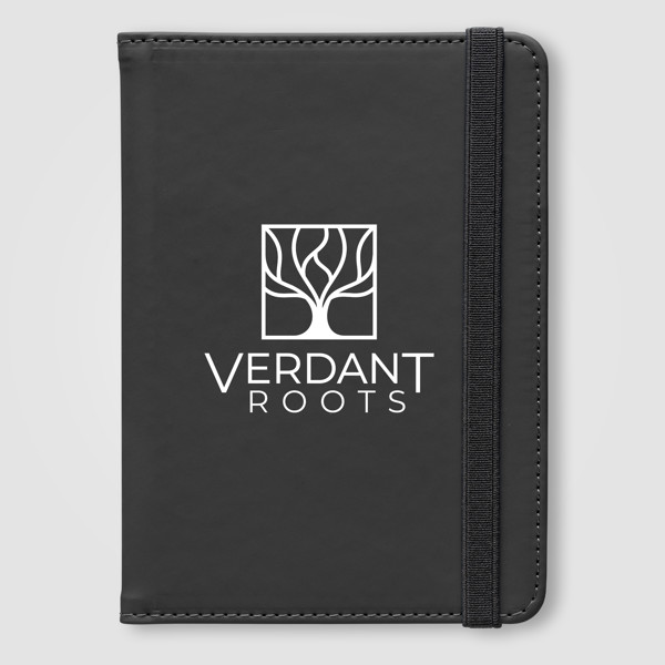 Malmö Recycled Passport Travel Wallet - 11 x 15  cm - Black / 4 Colour inkjet