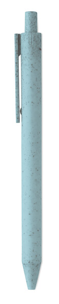Stylo poussoir blé paille  PP. Pecas - Bleu