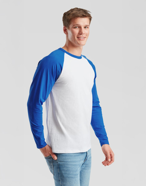Long Sleeve Baseball T-Shirt - White / Black / S