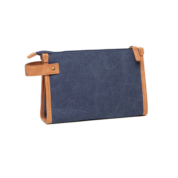 VINGA Trousse de toilette en toile recyclé GRS Bosler - Bleu Marine