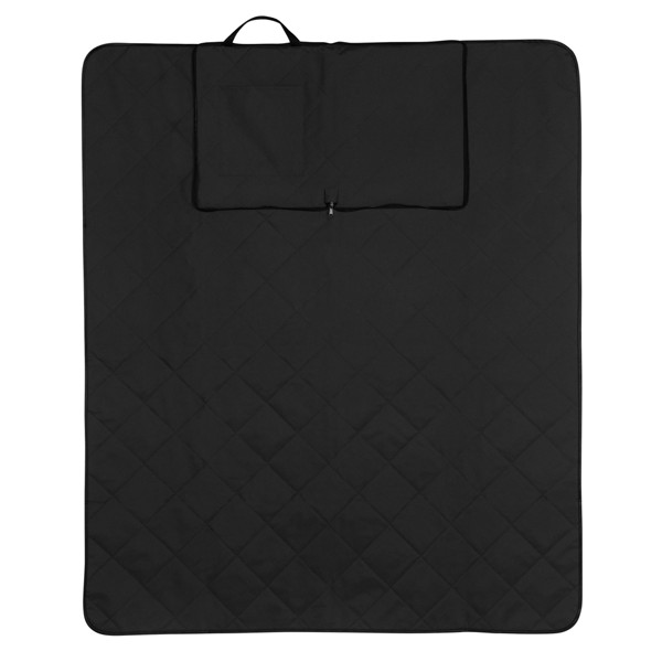 Impact Aware™ RPET foldable quilted picnic blanket - Black