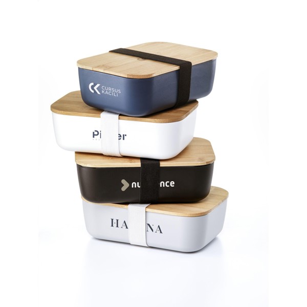 Midori Bamboo Lunchbox - White