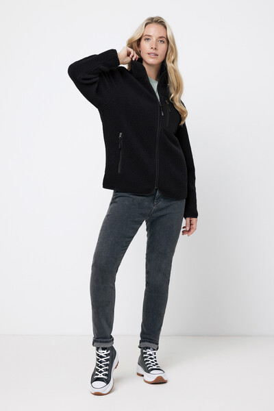 IQONIQ Diran recycled polyester pile fleece jacket - Black / XXS
