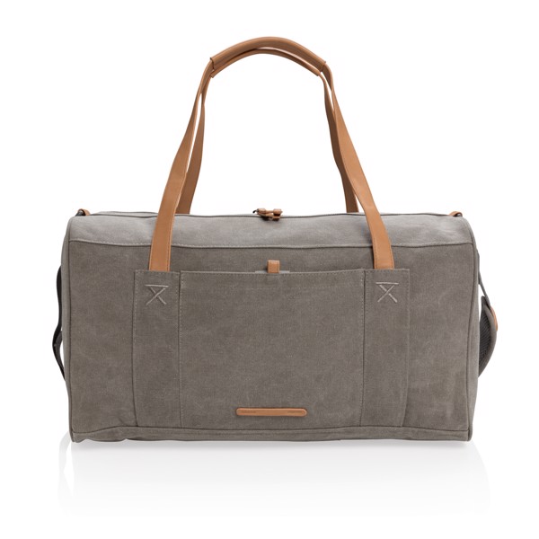 Xd Collection canvas weekend bag 460x220x265 mm - Grey