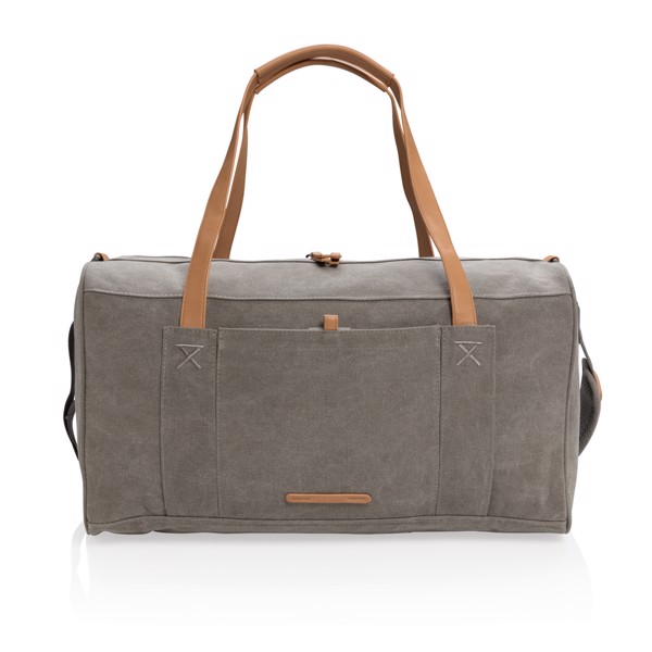 Canvas travel/weekend bag PVC free - Grey