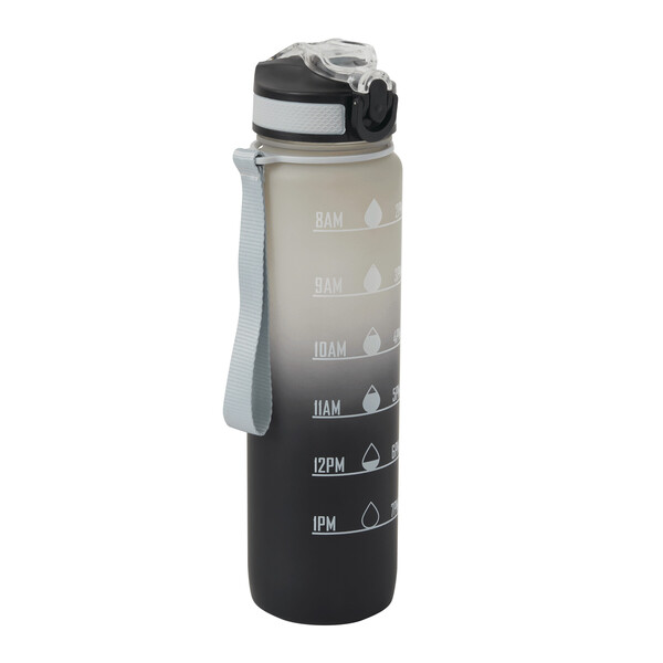 Sports Water Bottle Hydro Level - Black / Grey
