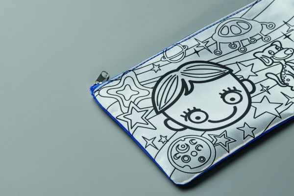 Pencil case with markers Kiddo - Royal Blue