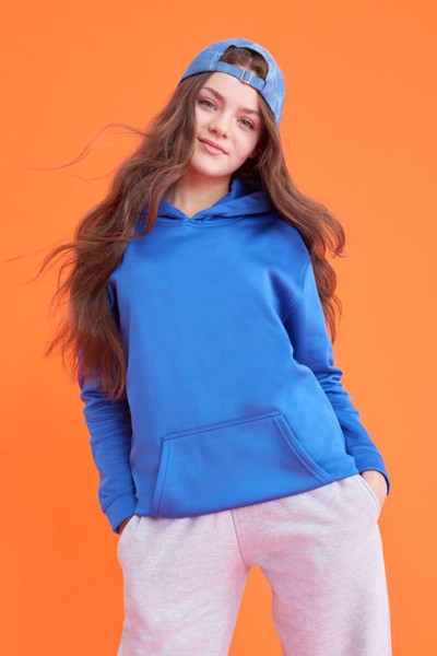 Kids Sports Polyester Hoodie - Royal Blue / L