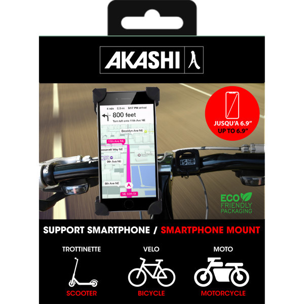 JITENSHA - SUPPORT VELO / MOTO / TROTTINETTE - SMARTPHONE JUSQU’A 6.9"