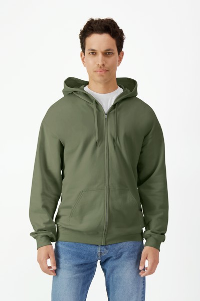 Softstyle™ Midweight Fleece Adult Full Zip Hooded Sweatshirt - RS Sport Grey / 4XL