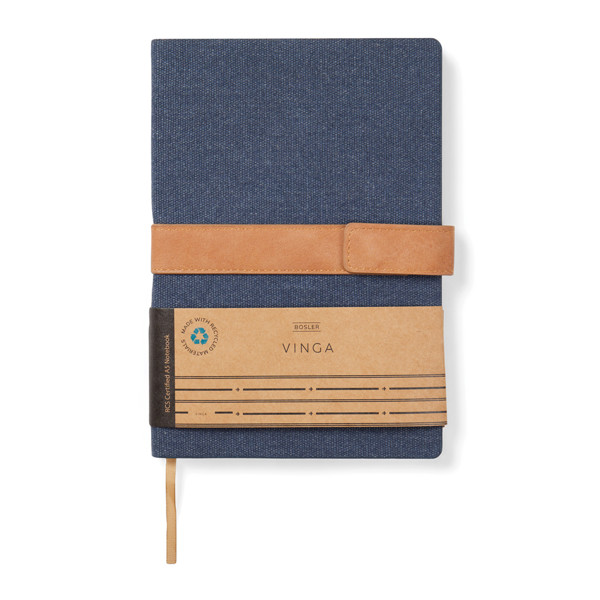 VINGA Carnet de notes en papier recyclé RCS Bosler - Bleu Marine