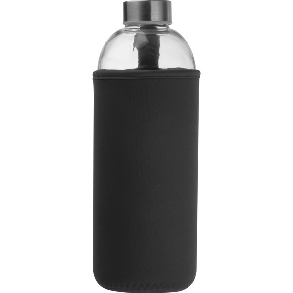 1000 ml glass bottle with neoprene sleeve JESSICA - Black