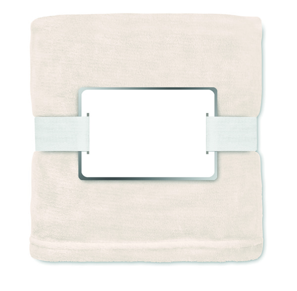 Odeja iz flisa Logan RPET 280g/m², 150x120cm - Bež