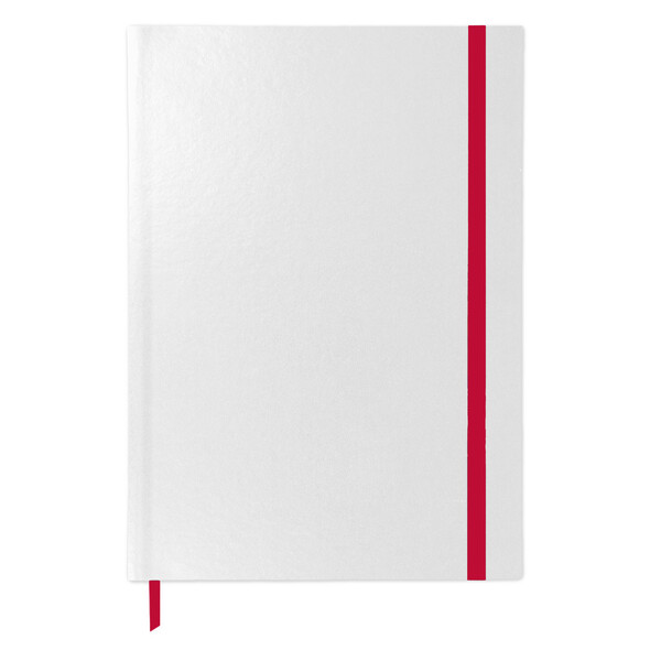 A5 paper hard cover notebook with your design printed sheets - Fire Red / Fire Red